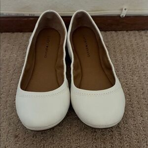 Lucky Brand White Ballet Flats